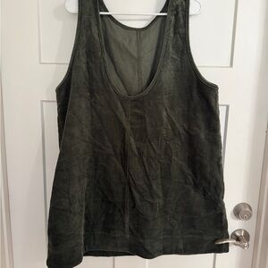 Olive Green Corduroy Tank Top